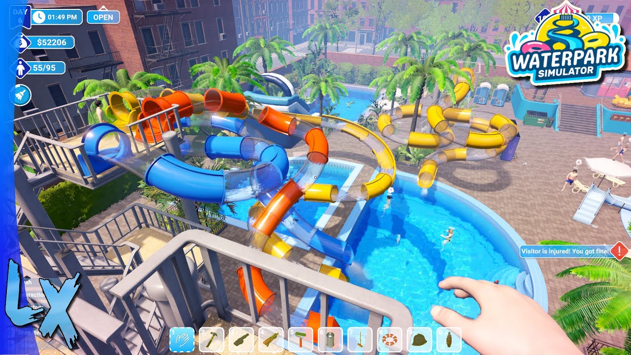 On construit le parc aquatique de nos reves ( enfin c'est pas gagné) ! 🌊🎢 || Waterpark Simulator
