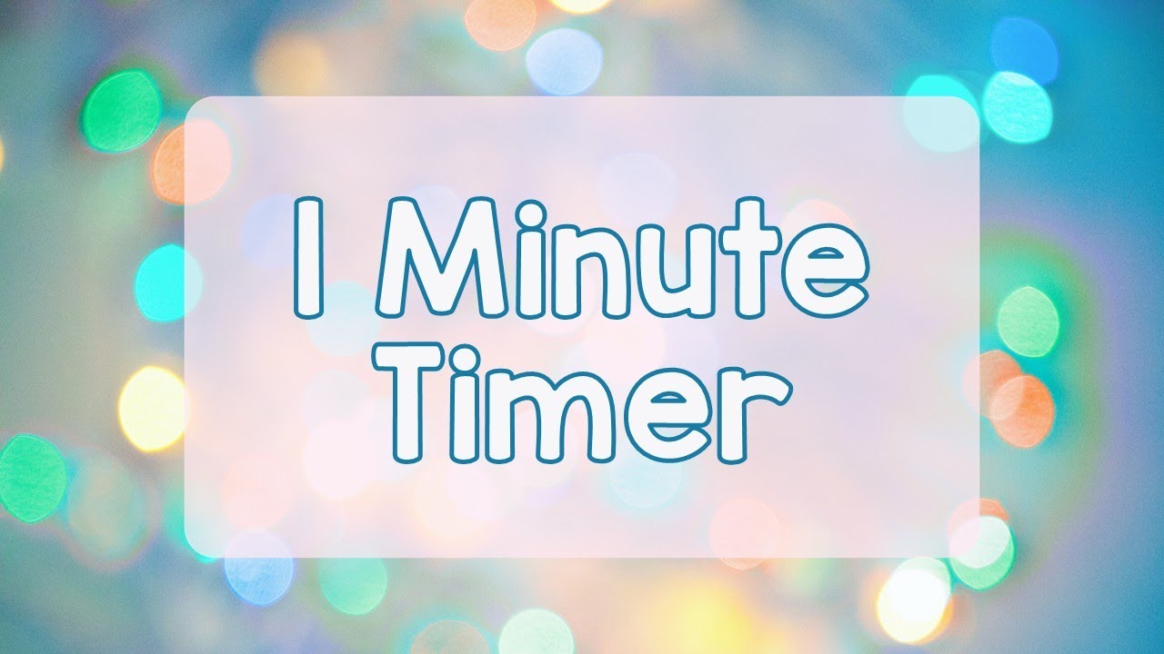 1 Minute Timer - Light and Bright Background - Chill Timer - Calm Ending Chime - No Music - Simple