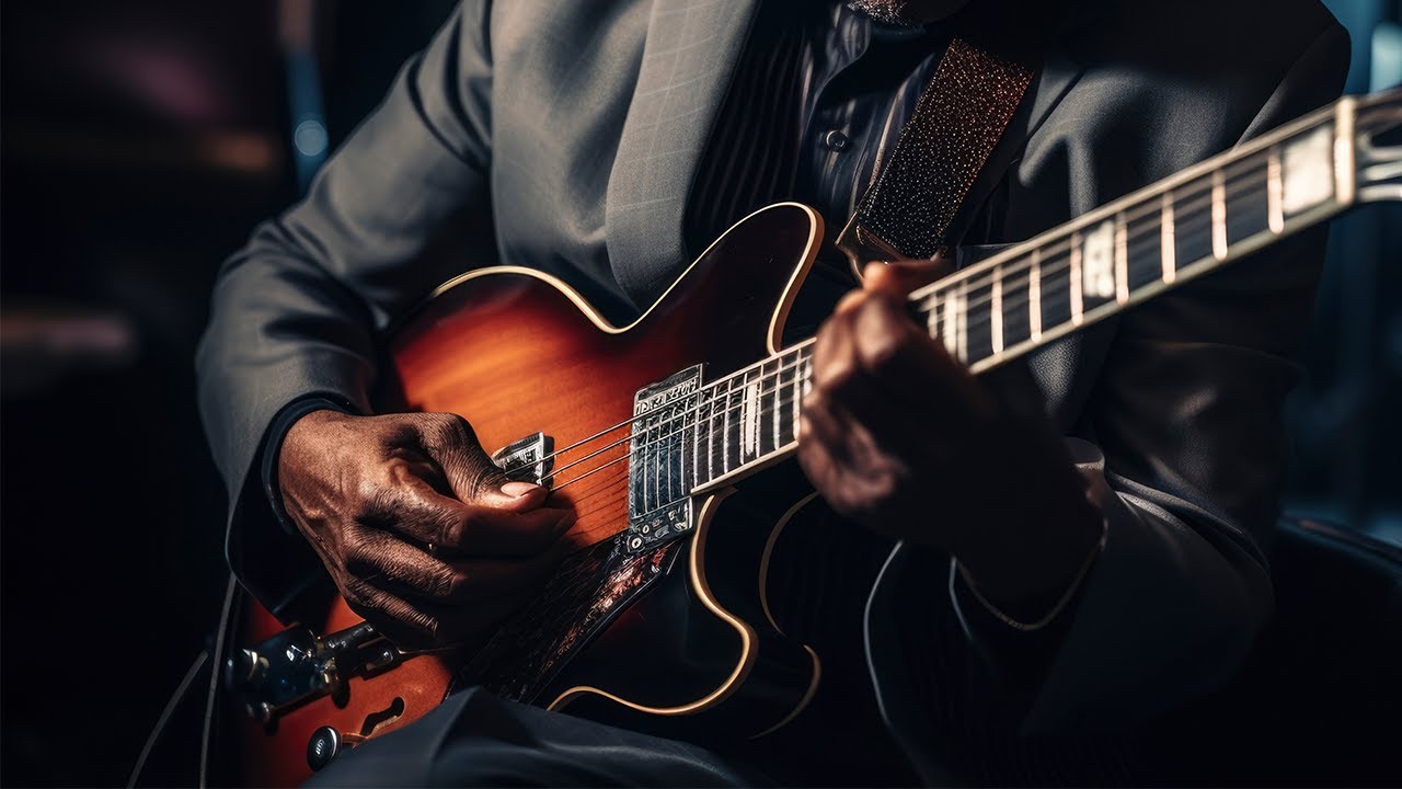 Modern Blues Guitar Backing Track in A