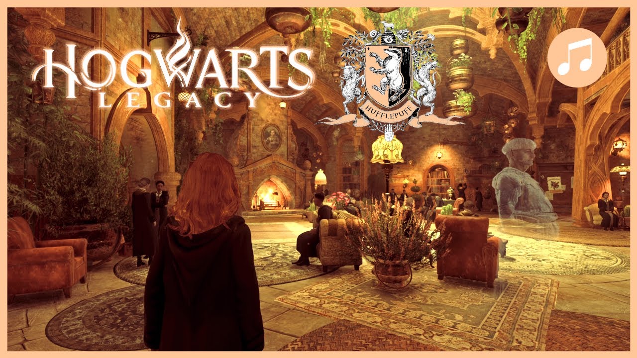 HOGWARTS LEGACY Hufflepuff Common Room Ambience + Music FIXED | 1 HOUR