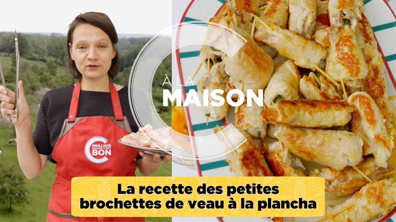Petites brochettes de veau à la plancha