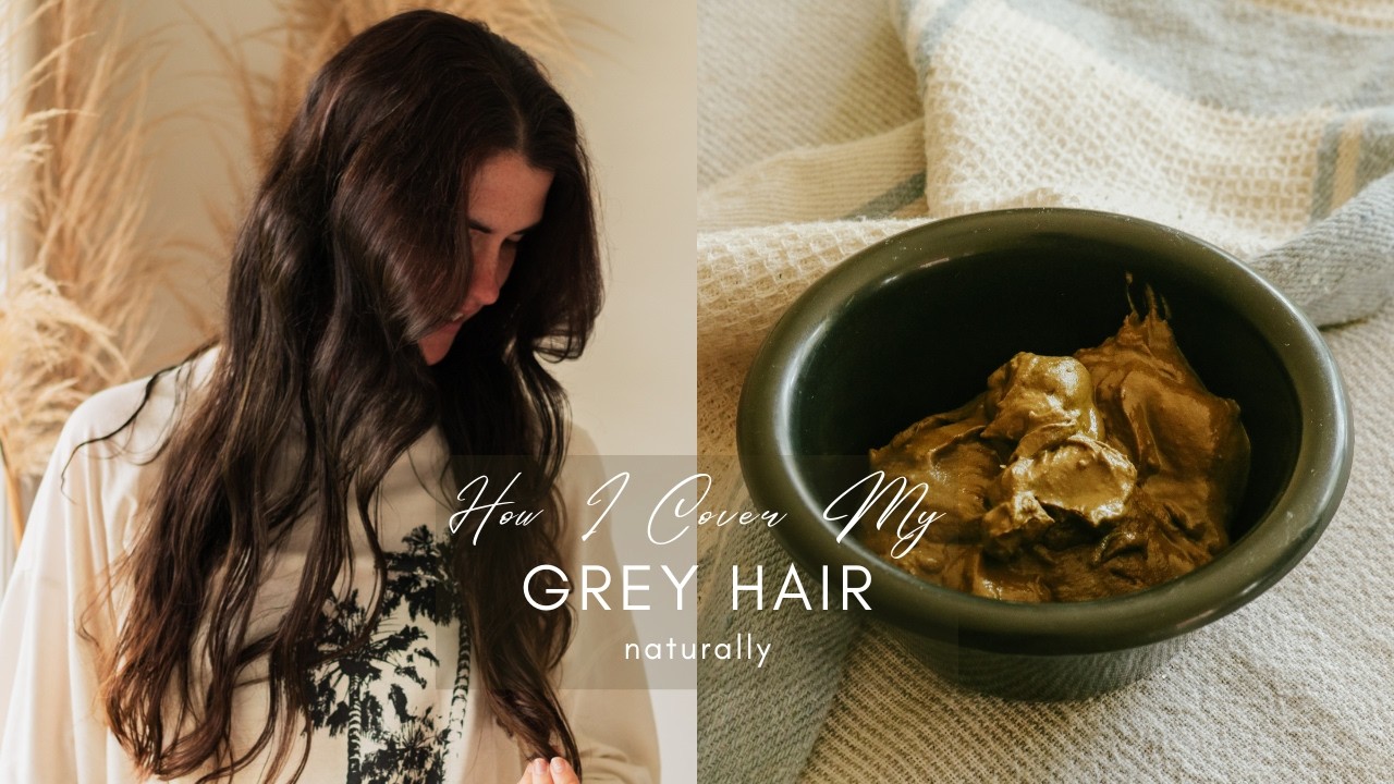 How I cover my grey hair naturally | Natural brown hair dye (step-by-step tutorial)