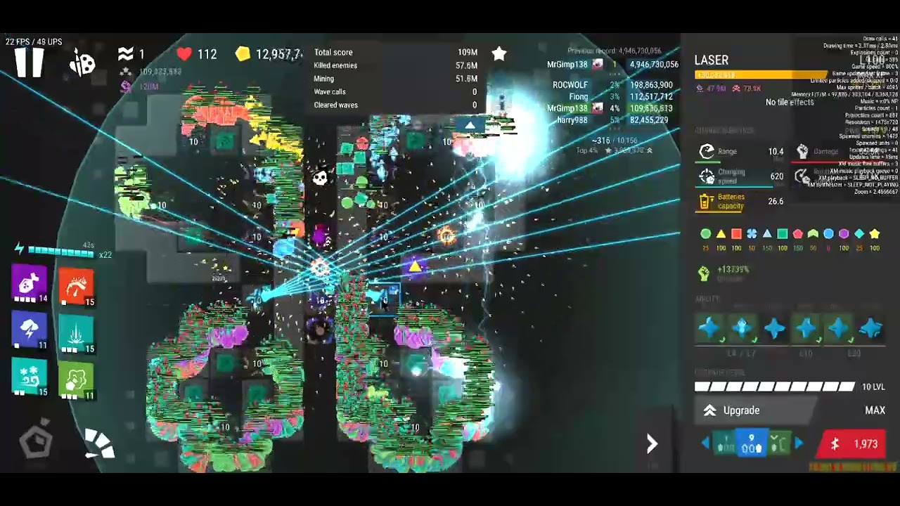 Infinitode 2 v1.8 - Level 6.3 Endless LB - Score 4.94 Billion