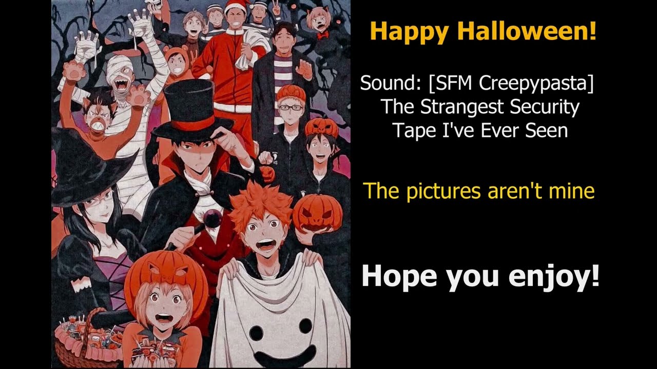 Haikyuu halloween special - sketch - The strangest security tape I've ever seen