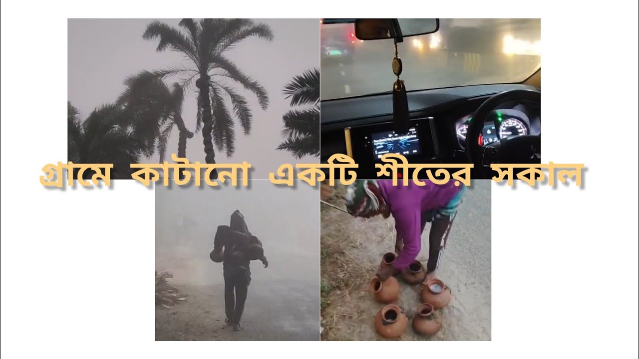 গ্রামের কুয়াশাচ্ছন্ন একটি সকাল ও খেজুর রসের আনন্দ উপভোগ🥶।A winter morning in a village.part-1