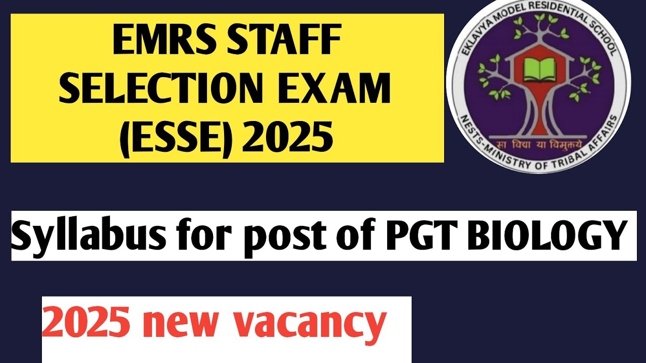 EMRS PGT Biology Syllabus 2025 |