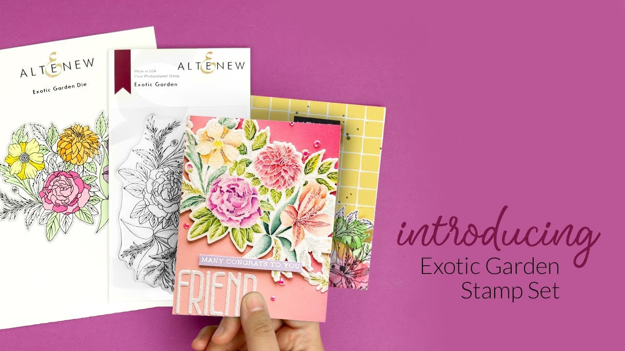 Gorgeous Floral Bouquet Stamp Set - Altenew Exotic Garden Intro