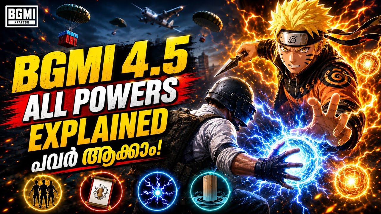 BGMI 4.5 Naruto Update &ndash; All Powers & Abilities Explained Malayalam