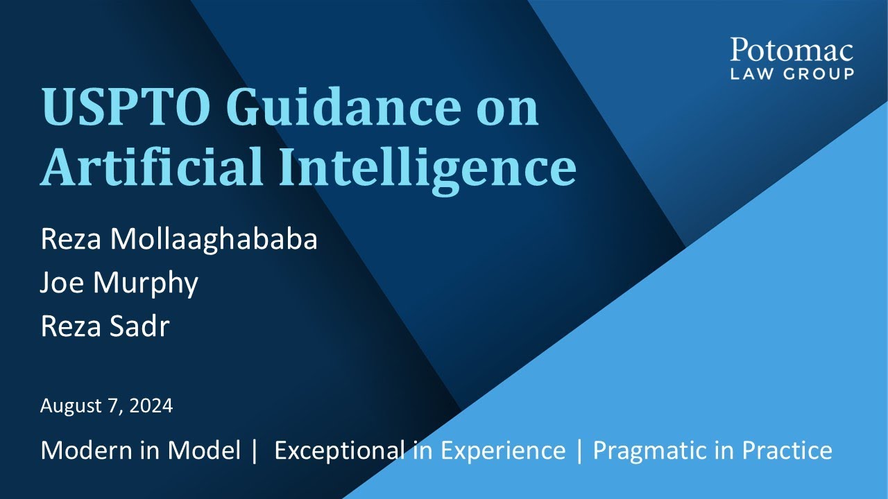USPTO Guidance on Artificial Intelligence