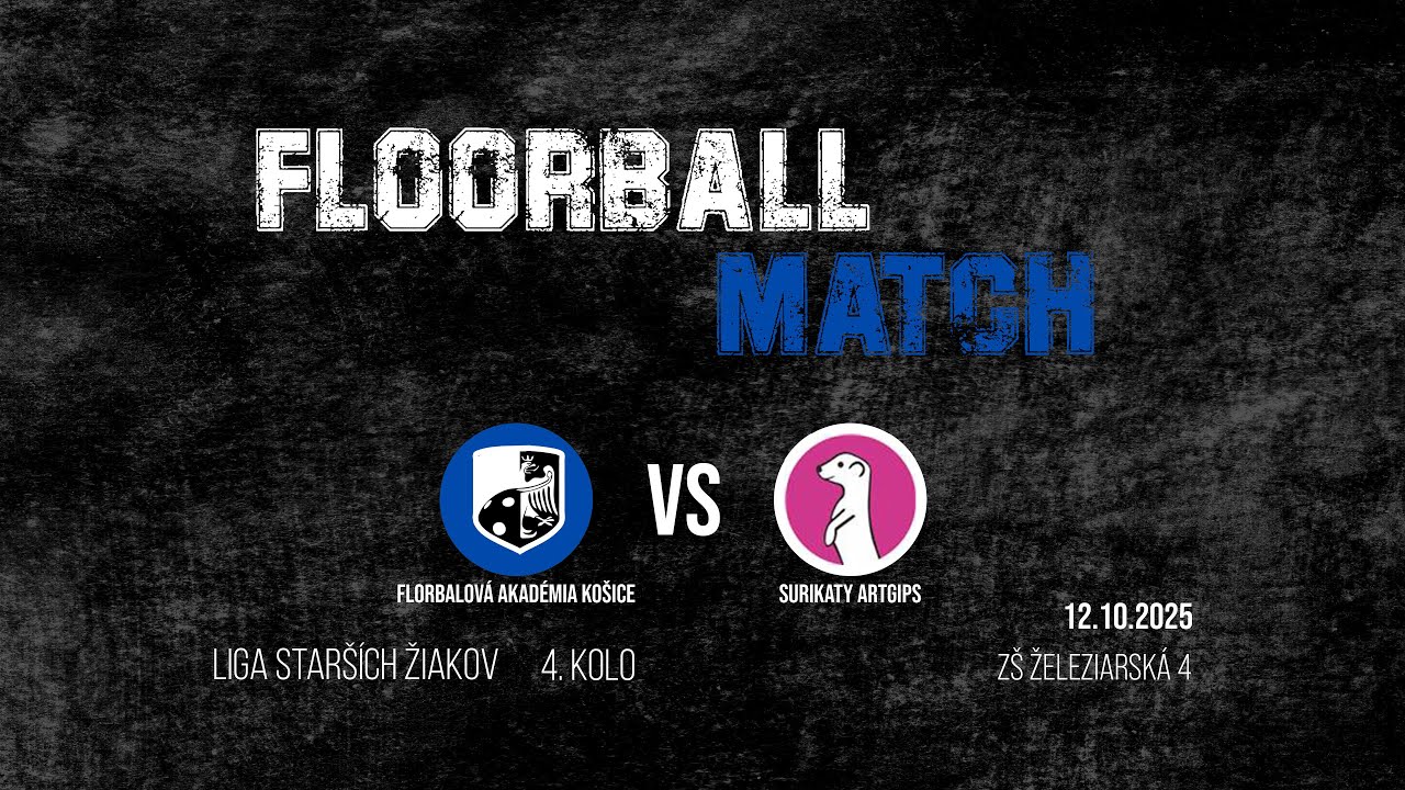 Florbalová Akadémia Košice vs Surikaty ARTGIPS