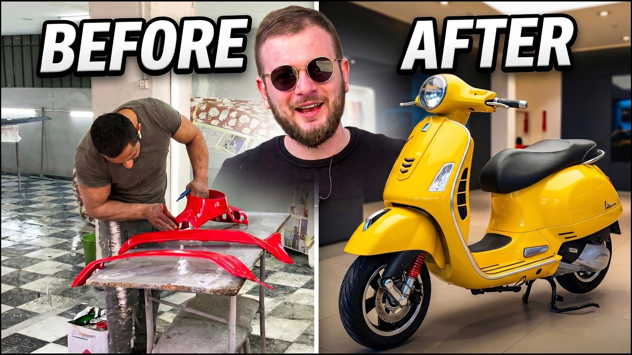 Vespa’nın Rengini Değiştirdim | Ferrari Sarısına BOYATTIM ! 36 bin Euro !