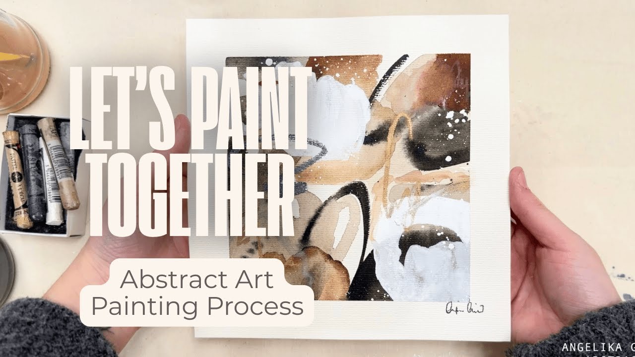 Relaxing Sunday Painting | Abstract Art & Mixed Media Process with Easy Jazz Music ✨