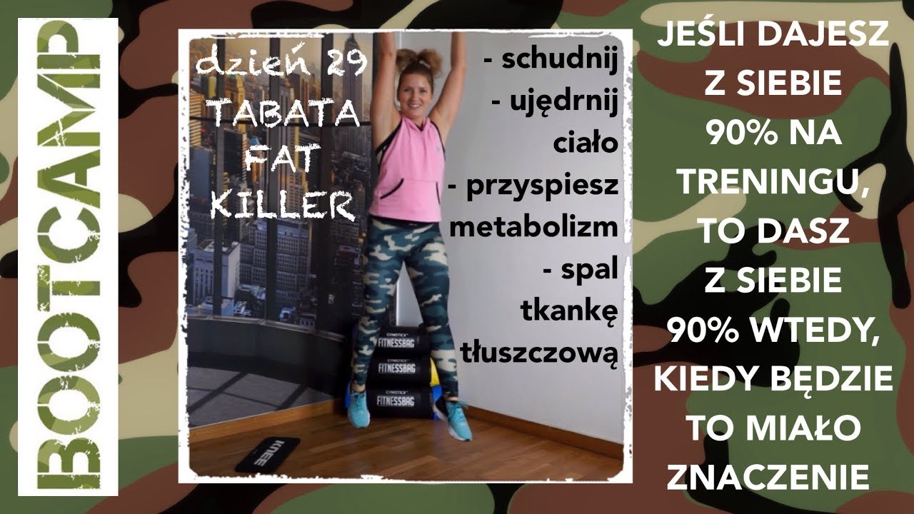 BOOTCAMP - Dzień 29 - TABATA - FAT KILLER - ćwiczenia maksymalnie spalające tkankę tłuszczową
