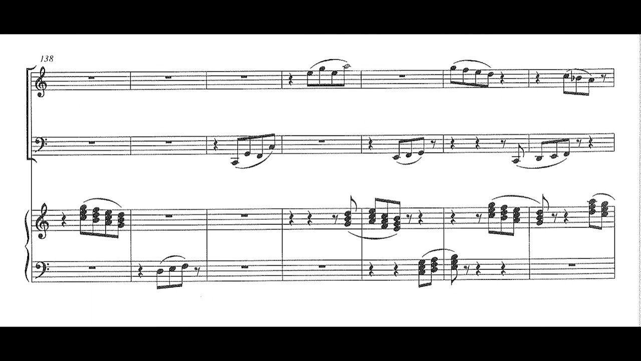 Conlon Nancarrow - Trio No. 2 for Oboe, Bassoon and Piano (1991) [Score-Video]