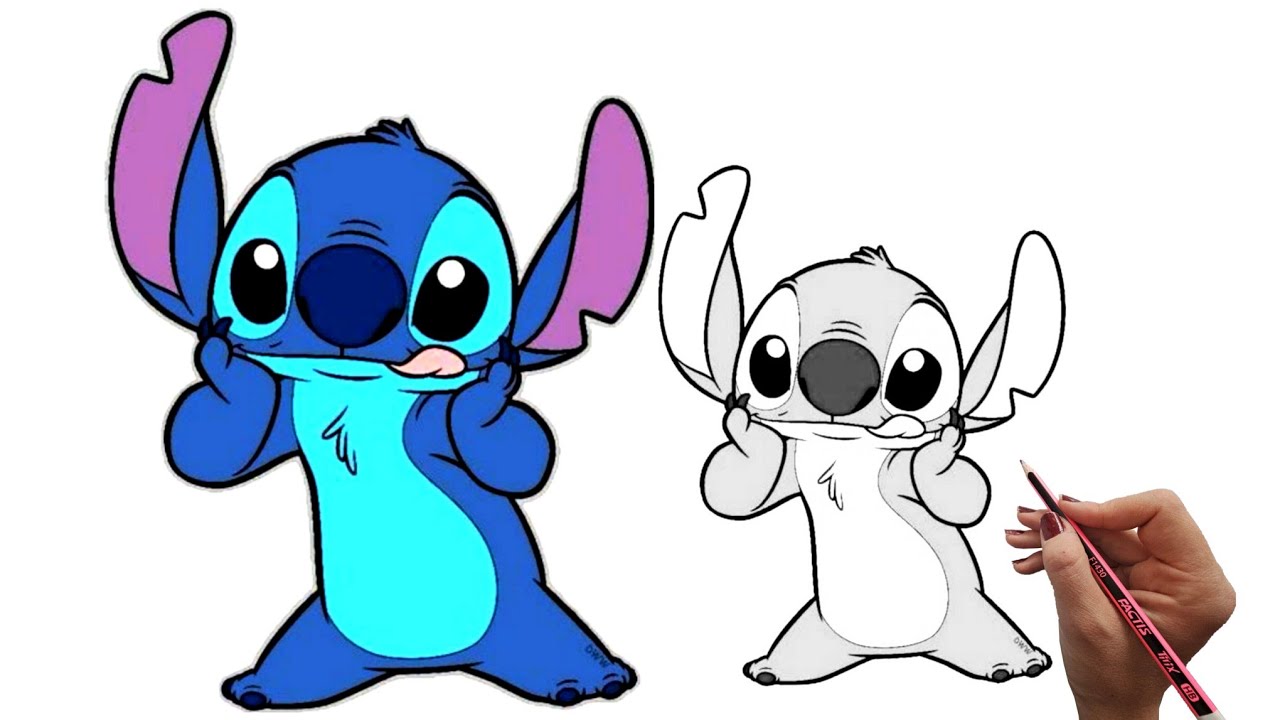 Çocuklar İçin Kolay Stitch Çizimi, Adım Adım Sevimli Stitch Nasıl Çizilir, How to Draw Cute Stitch