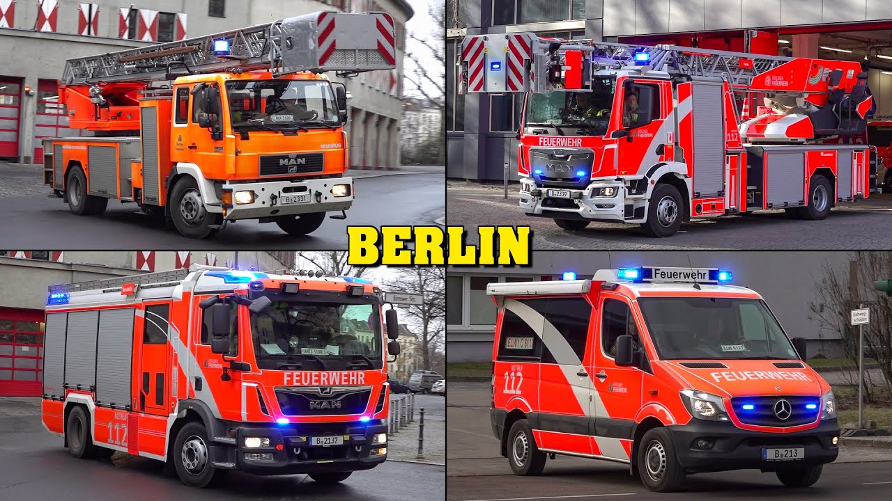 BERLINER FEUERWEHR, Rettungsdienst & POLIZEI auf EINSATZFAHRT | Verschiedene Wachen & Fahrzeuge!