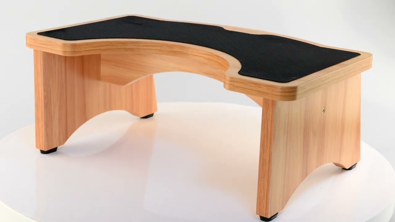 StrongTek Wooden Squatting Toilet Stool (Natural）