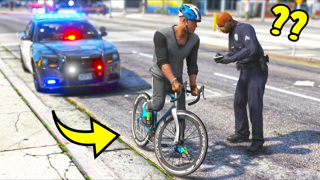 Can you get pulled over for speeding on a bicycle?! (GTA 5 Mods - Evade Gameplay)