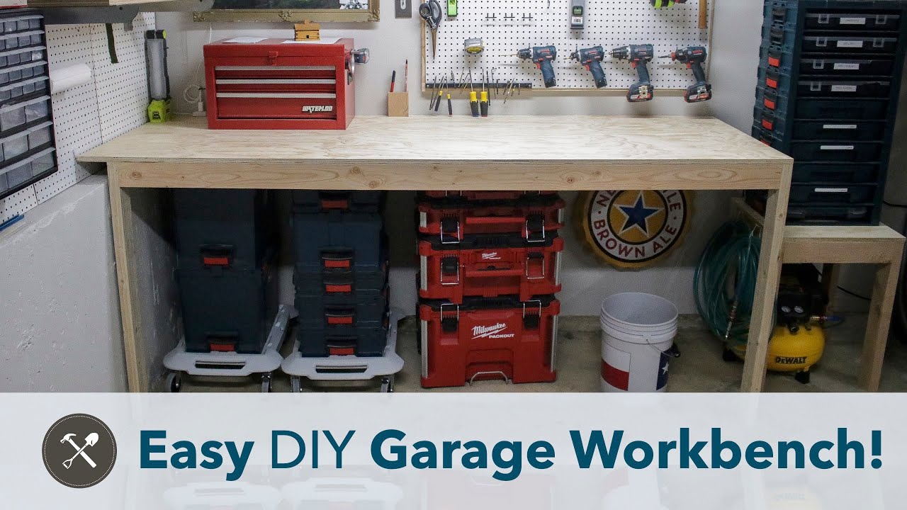 Easy DIY Garage Workbench