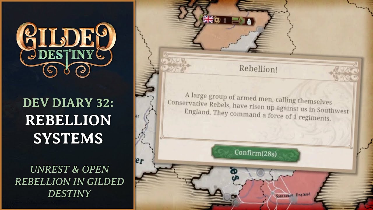 Gilded Destiny Dev Diary #32 - Rebellion Systems | Grand Strategy Game