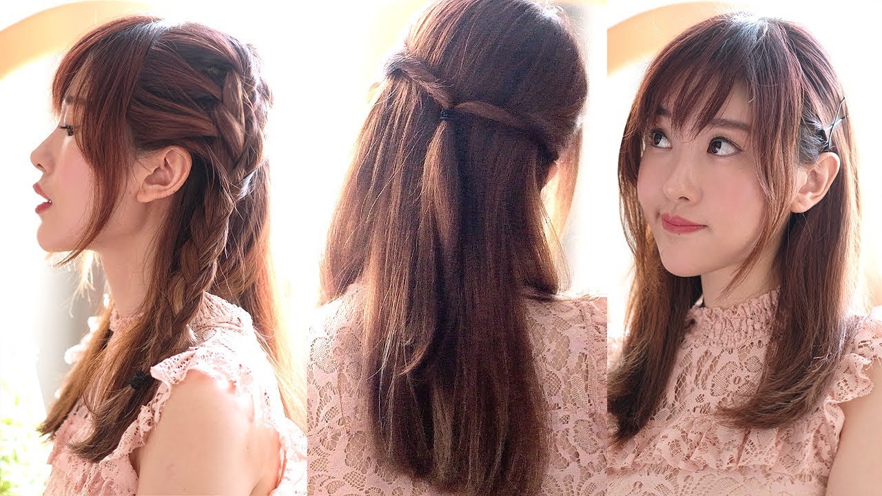 4 Gaya Rambut Poni Simpel & Lucu (4 Cute Hairstyles for Bangs - Eng Sub) | Jess Yamada
