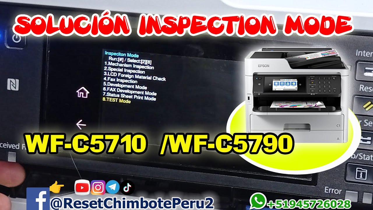 ⚠️SOLUCION FINAL INSPECTION MODE EN WF-C5710/WF-C5790✅