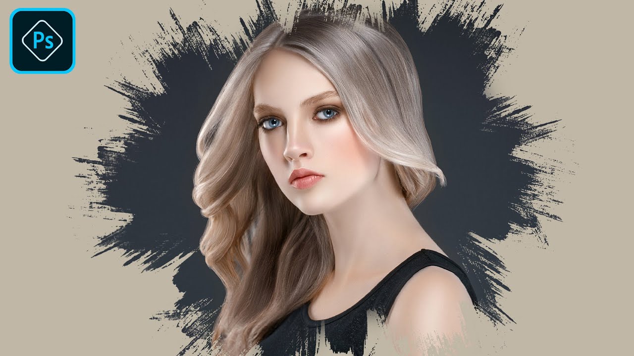 How to Add Brush Stroke Border to Image | Adobe Photoshop Tutorial