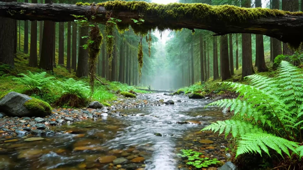 3 Hours of Calming Forest Stream Sounds & Birdsong 🌿 Natural White Noise for Sleep