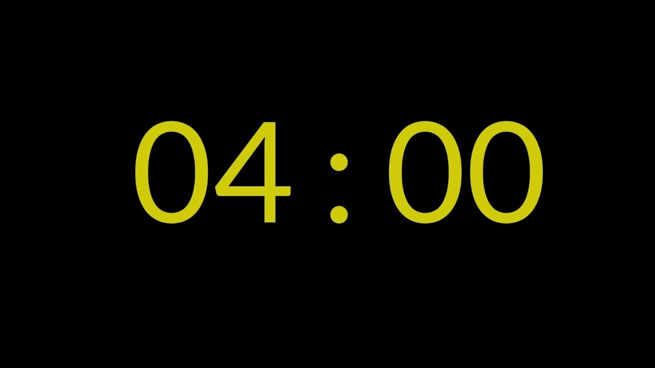 4 Minute Countup Timer - Yellow 
