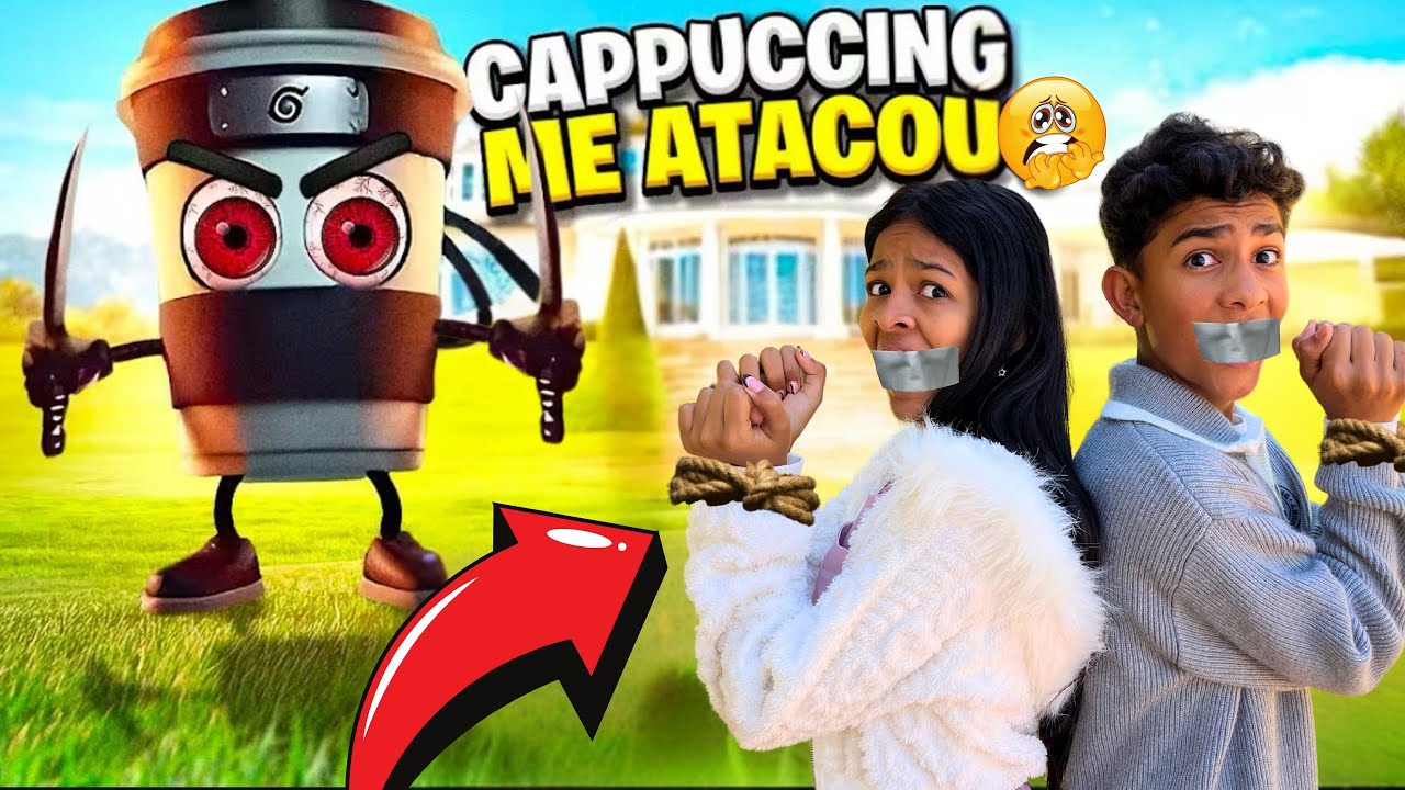 O CAPPUCCINO NOS ATACOU !! * ele ficou muito bravo !! feat: Duda e Felipe