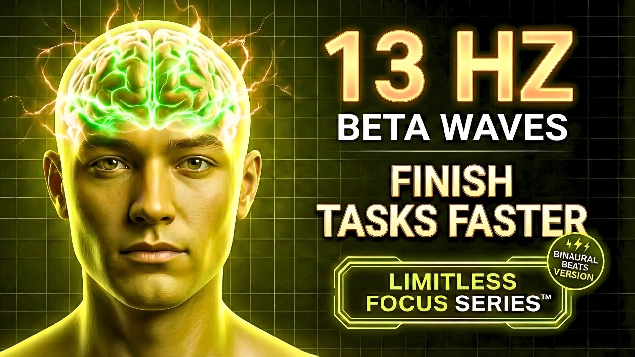 13 Hz Beta Waves Monaural Beats | Limitless Focus Series™ | Finish Tasks Faster