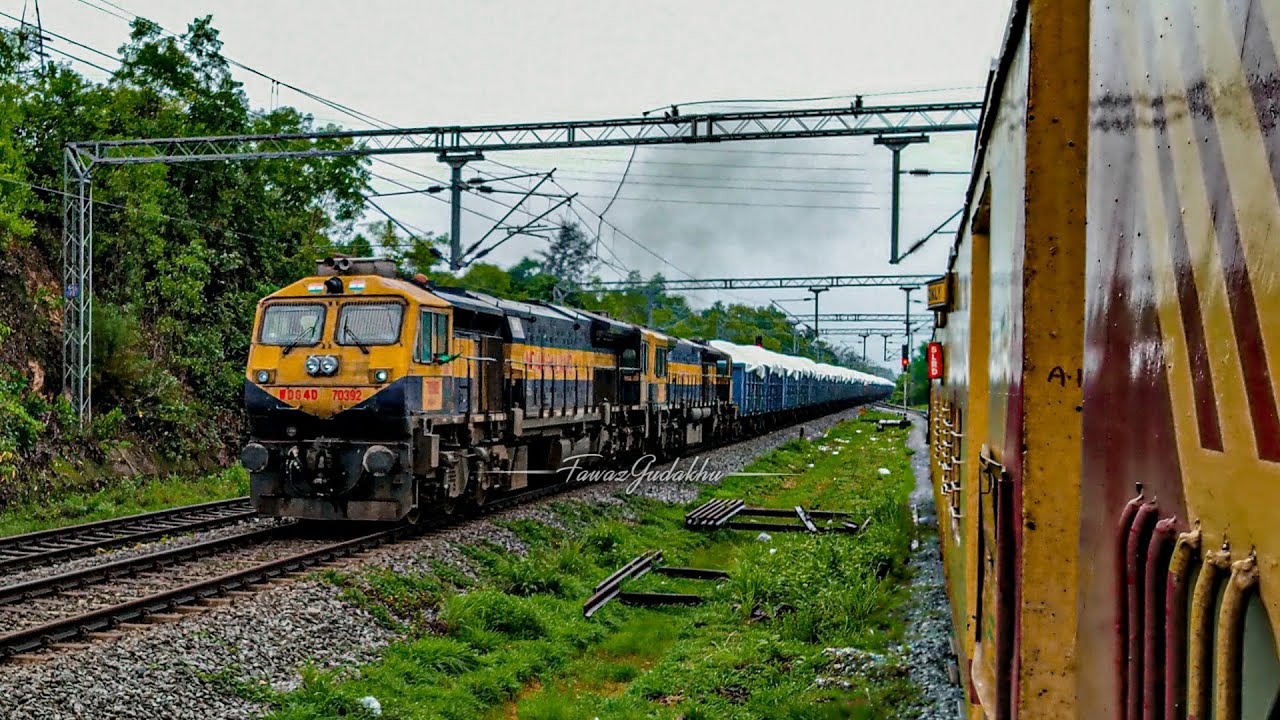Mumbai Mangalore Express Trains Get Crossed By Heavy Goods / Okha Ernakulam Express!