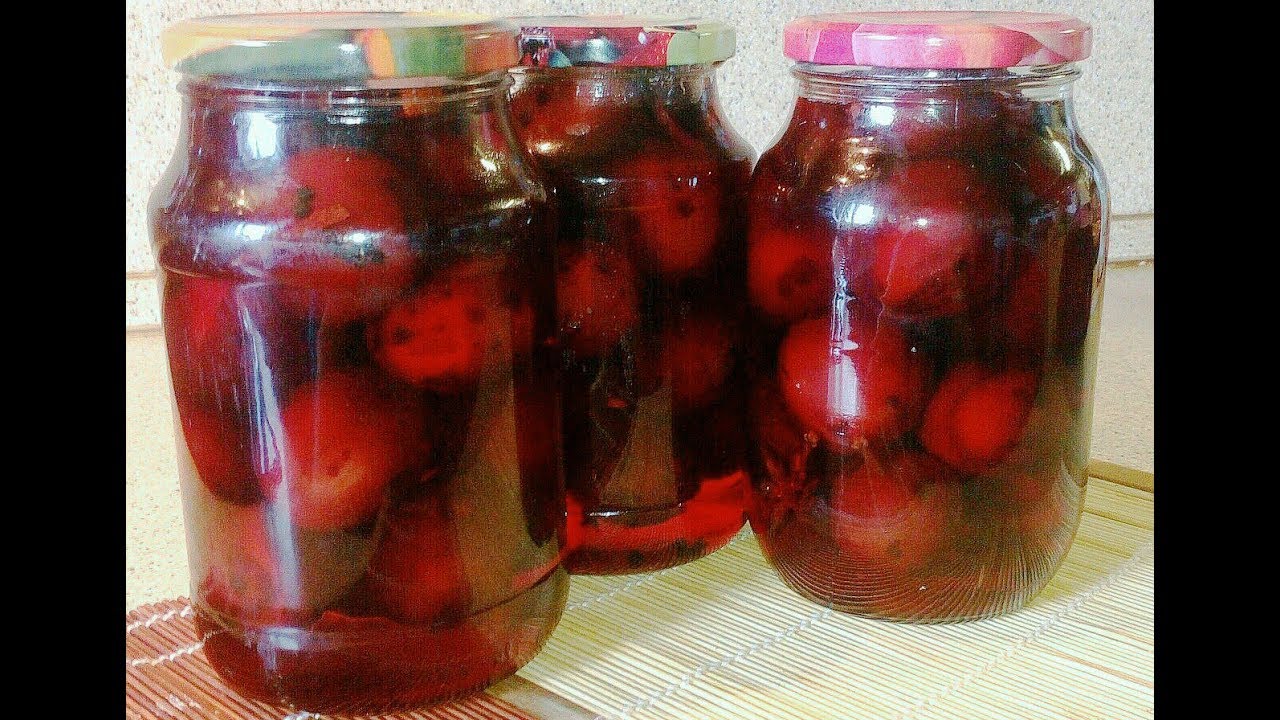 Сливы пряные маринованные на зиму.