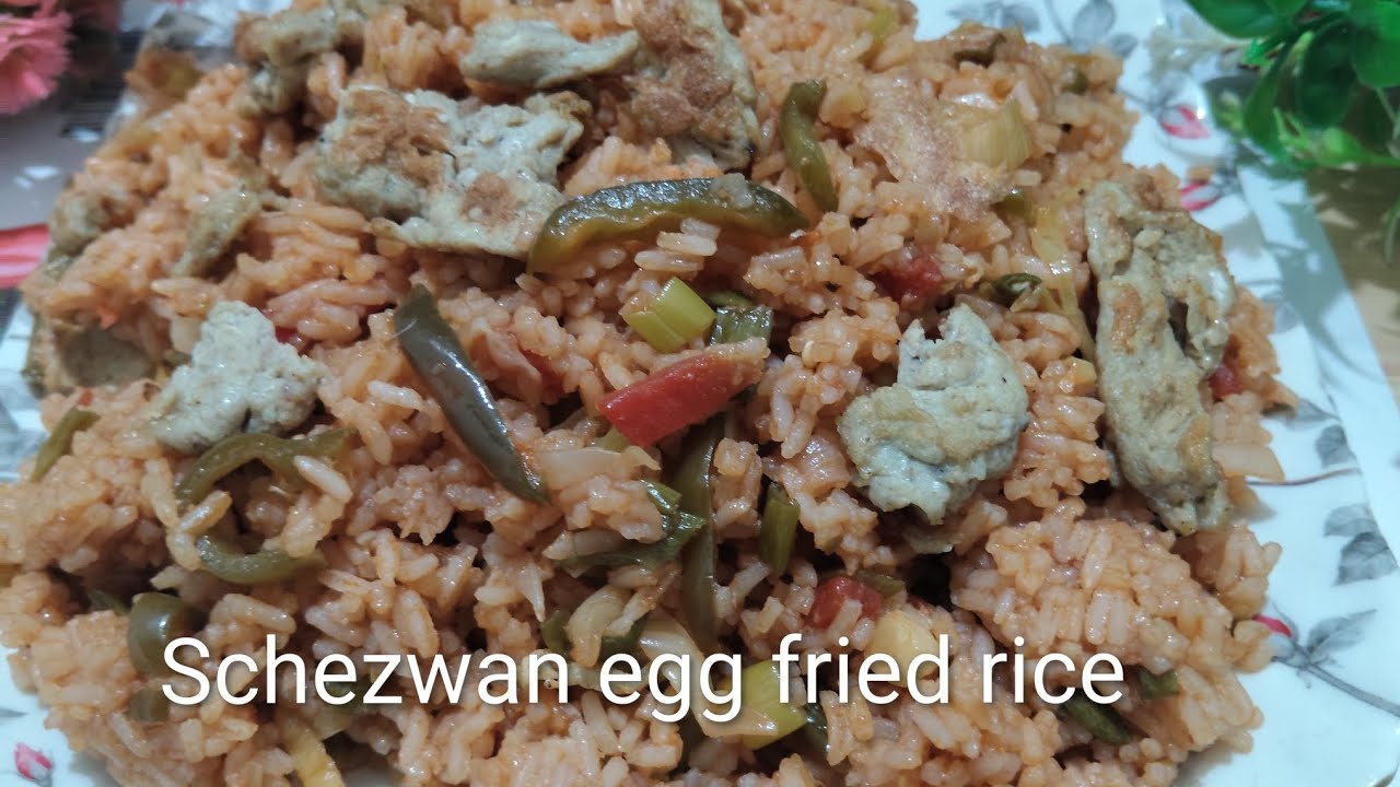 Schezwan egg fried rice market style lajawab shandar test banana  aasan hai#Schezwan egg fried rice 