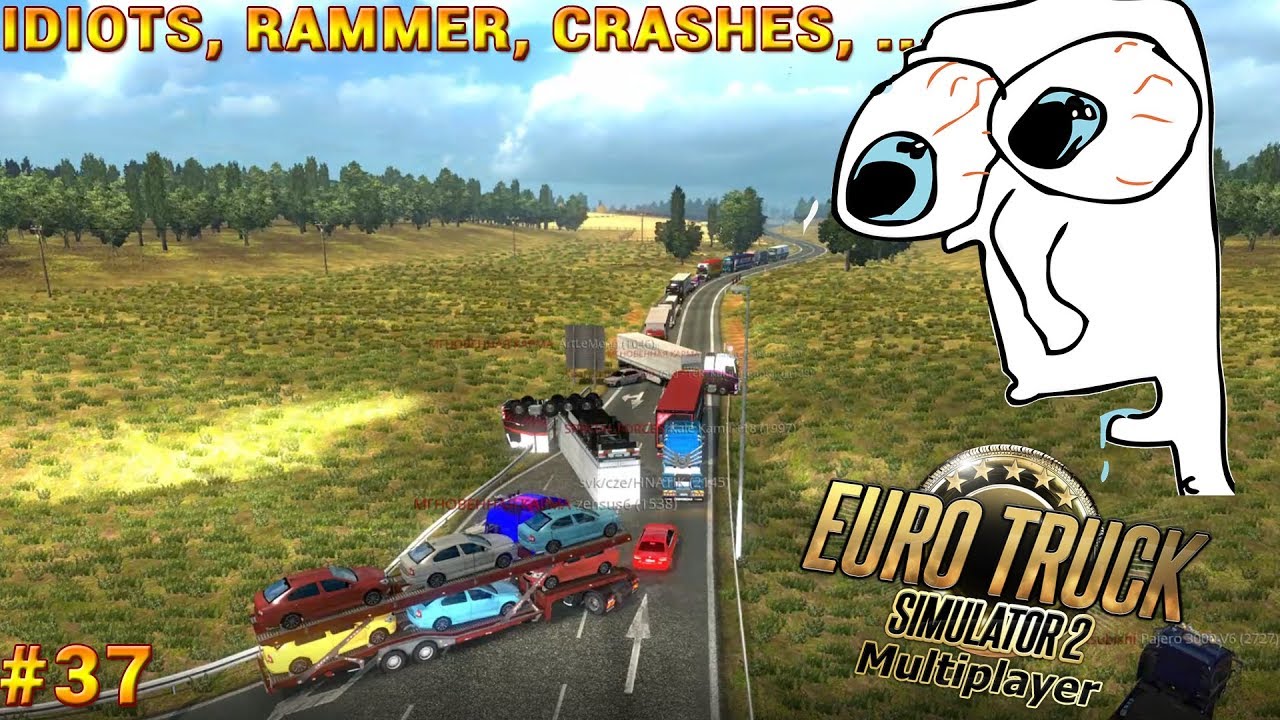Idiots, Rammer, Crashes, ... in Euro Truck Simulator 2 Multiplayer #37 [Compilation] Nelvo