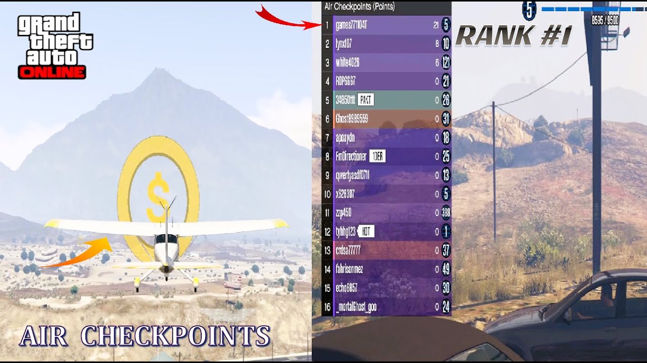 GTA Online Plane Air Checkpoints – Ranked No.1 | Flying Challenge Gameplay