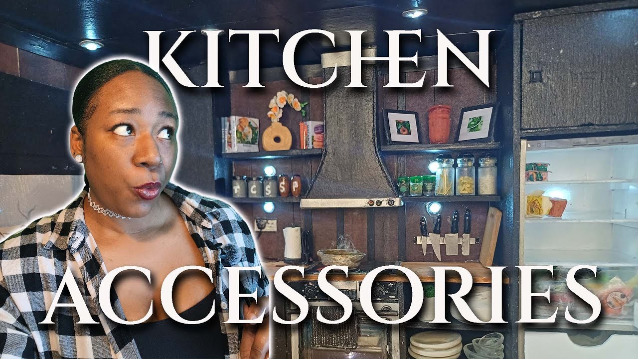 DIY Modern Miniature Kitchen Diorama Scene | Accessories & Dollhouse Decor