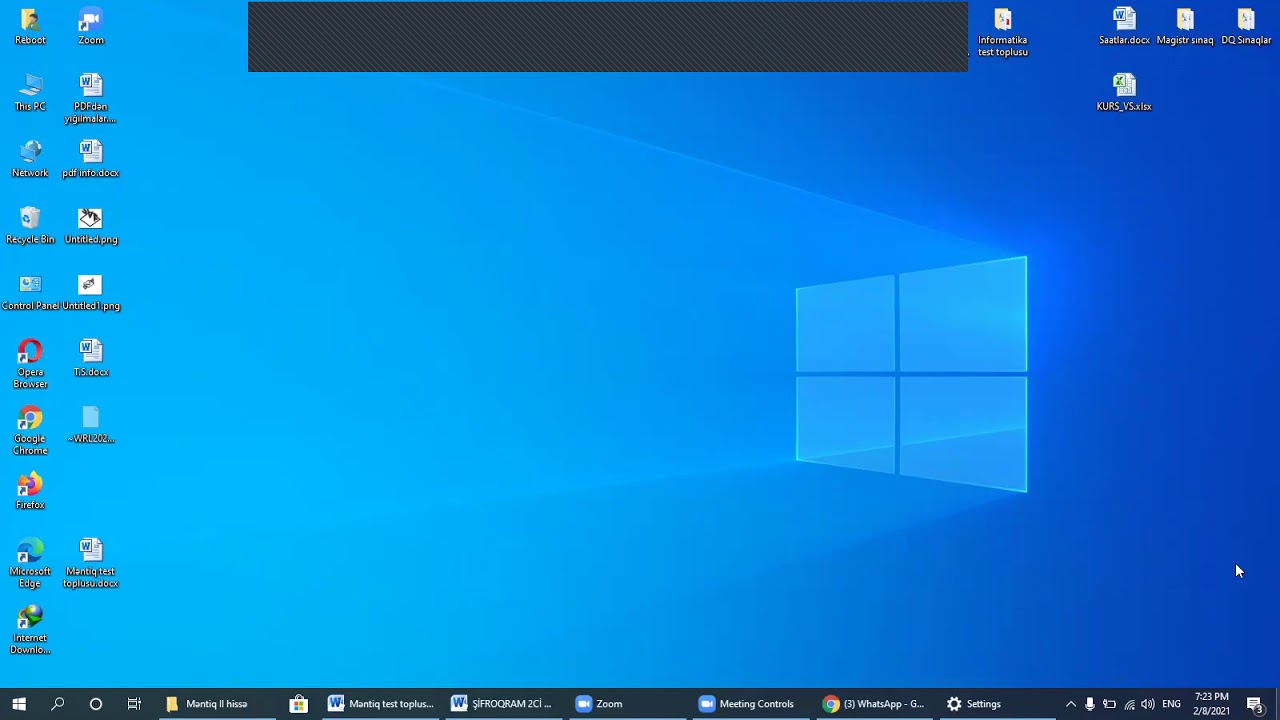 Windows 10 əməliyyat sistemi. Birinci hissə