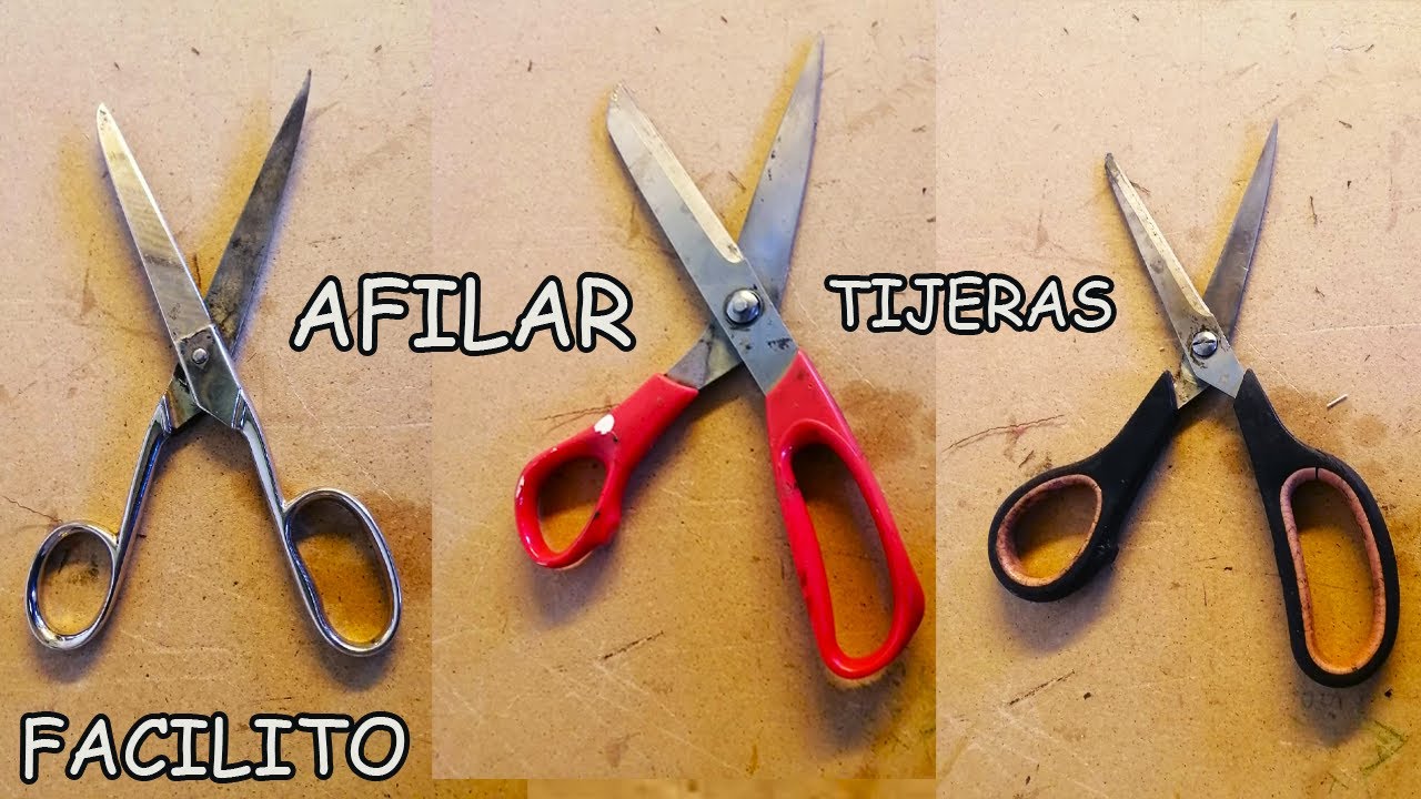 COMO AFILAR TIJERAS MUY RAPIDO EN CASA - FACIL - Luis Lovon