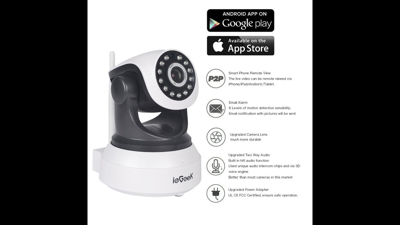 ieGeek - CCTV Camera with WiFi -- Android - iOS - Windows