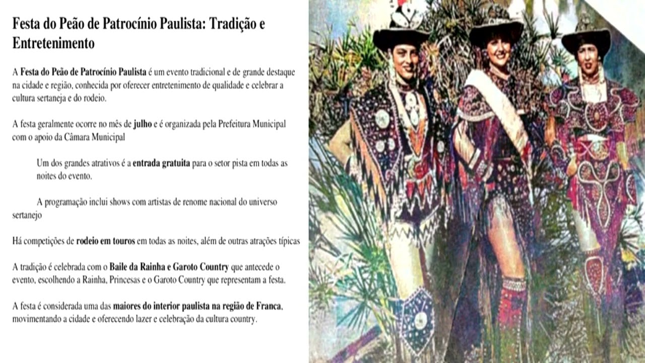 PATROCÍNIO PAULISTA TEM HISTÓRIA E MEMÓRIA 6 (LEI AUDIR BLANC)