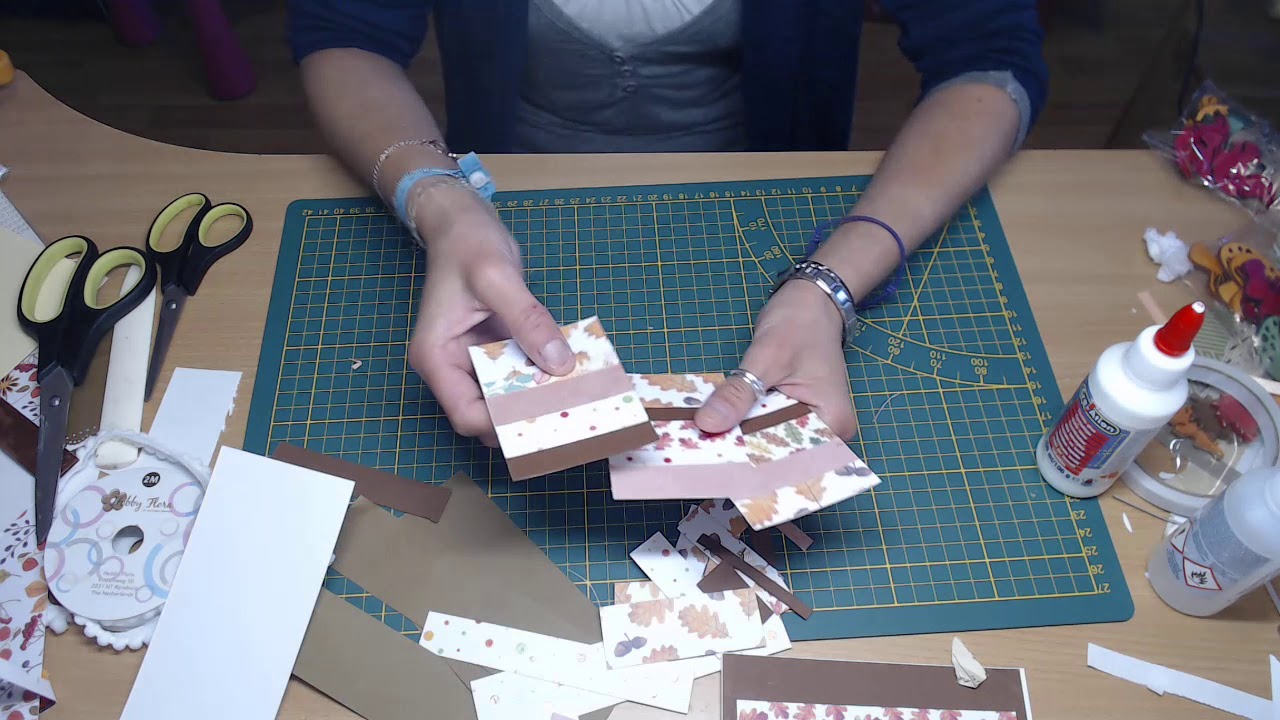 tuto ATC automne avec chute de papier