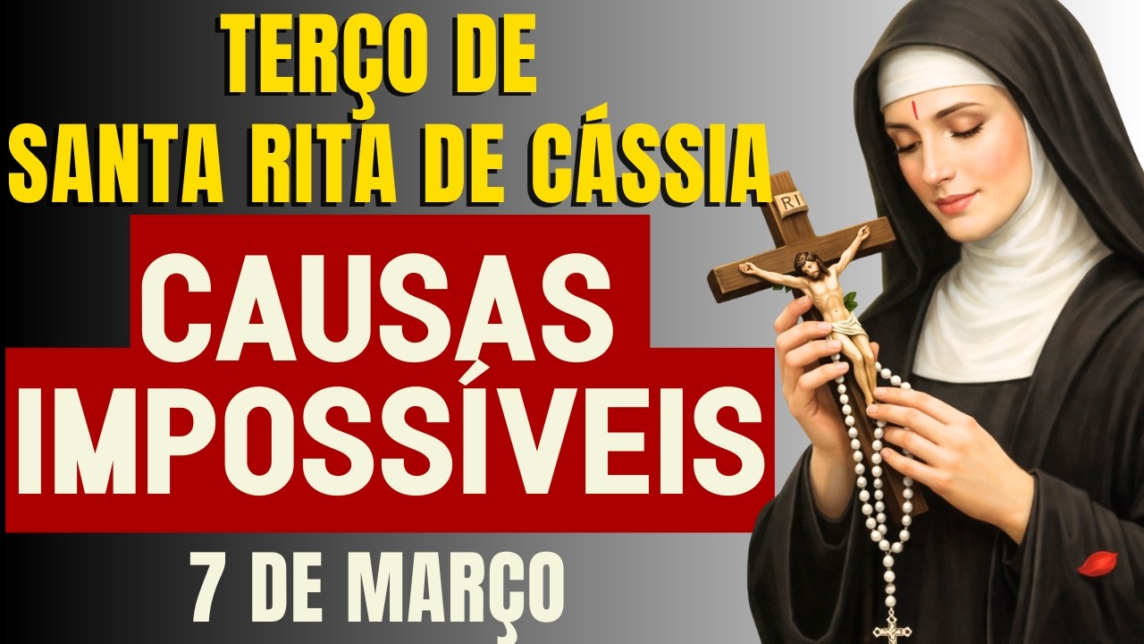 HOJE MILAGRE URGENTE! TERÇO DE SANTA RITA PARA MOMENTOS DE DESESPERO REZE NESSE DIA