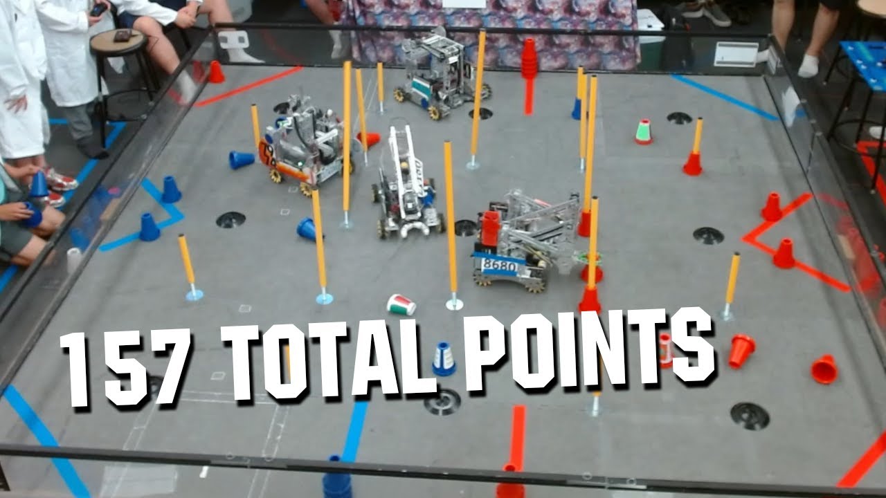 157 Total Pts Match 6 FUN POWERPLAY  Robot in 30 Hours