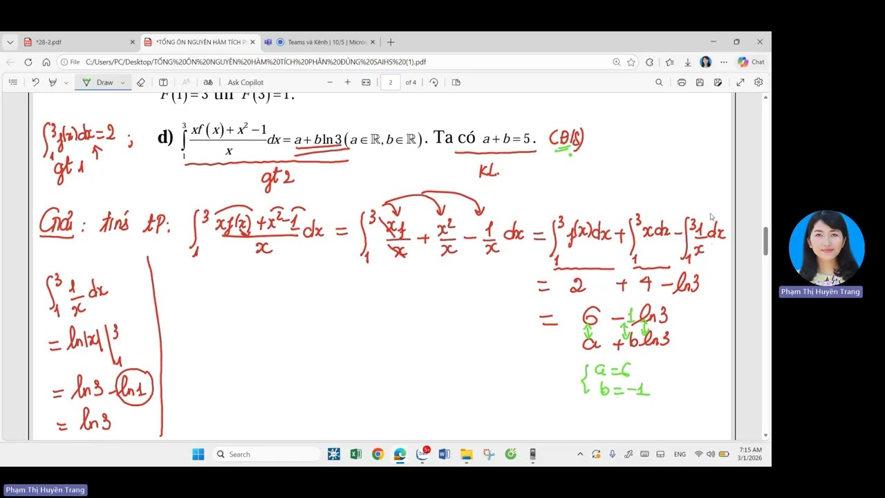12-buổi 28/2/2026- tích phân-nguyên hàm chứa tham số từ dễ đến khó- giải tờ  tổng ôn nguyên hàm tp