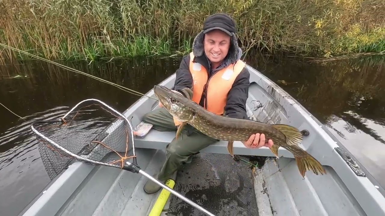 Pike fishing N Ireland lough Erne.