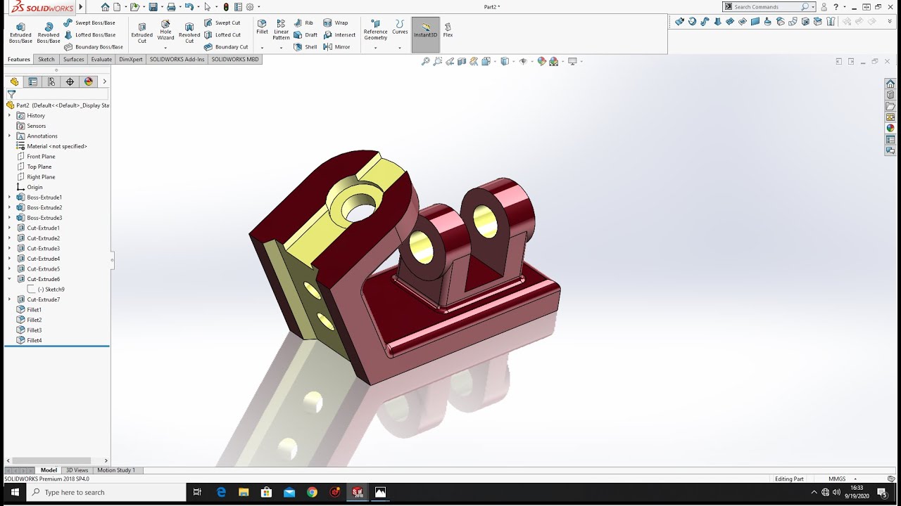 SolidWorks Tutorial 2020, Exercise nr. 18! Learn from Home! :D