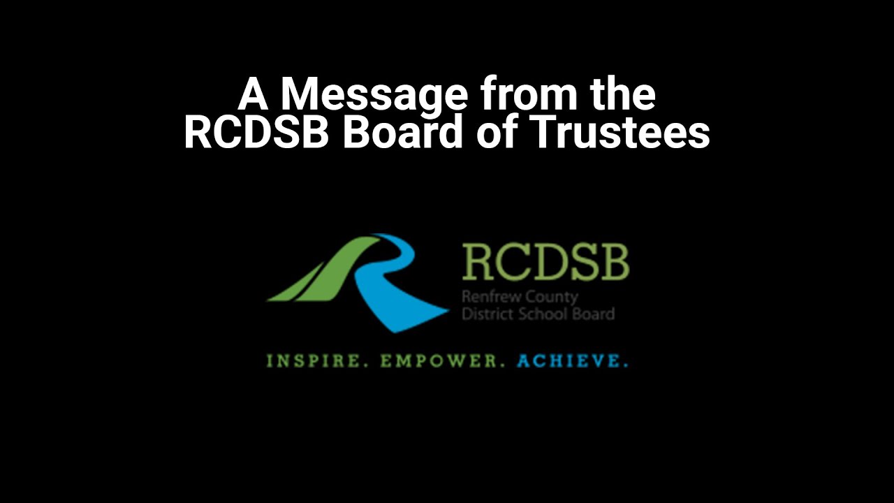 A Message from the RCDSB Board of Trustees