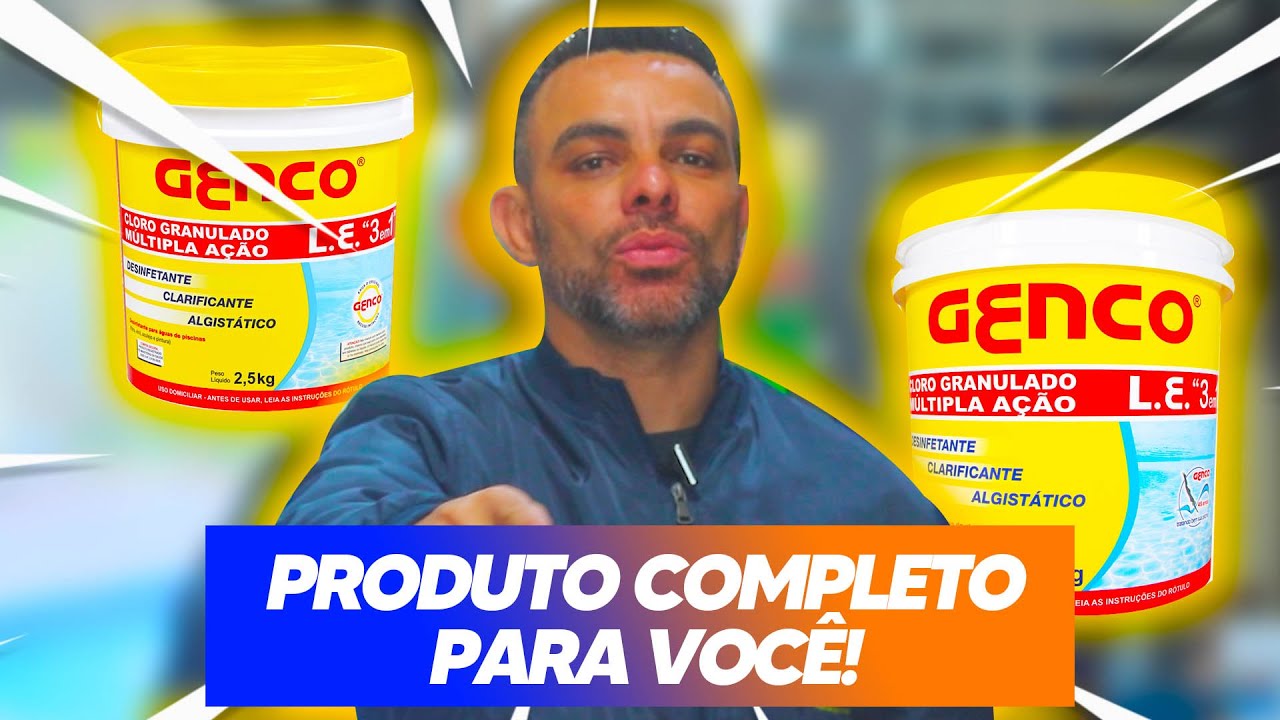 CLORO GENCO 3 EM 1 - Produto completo para o tratamento da sua piscina