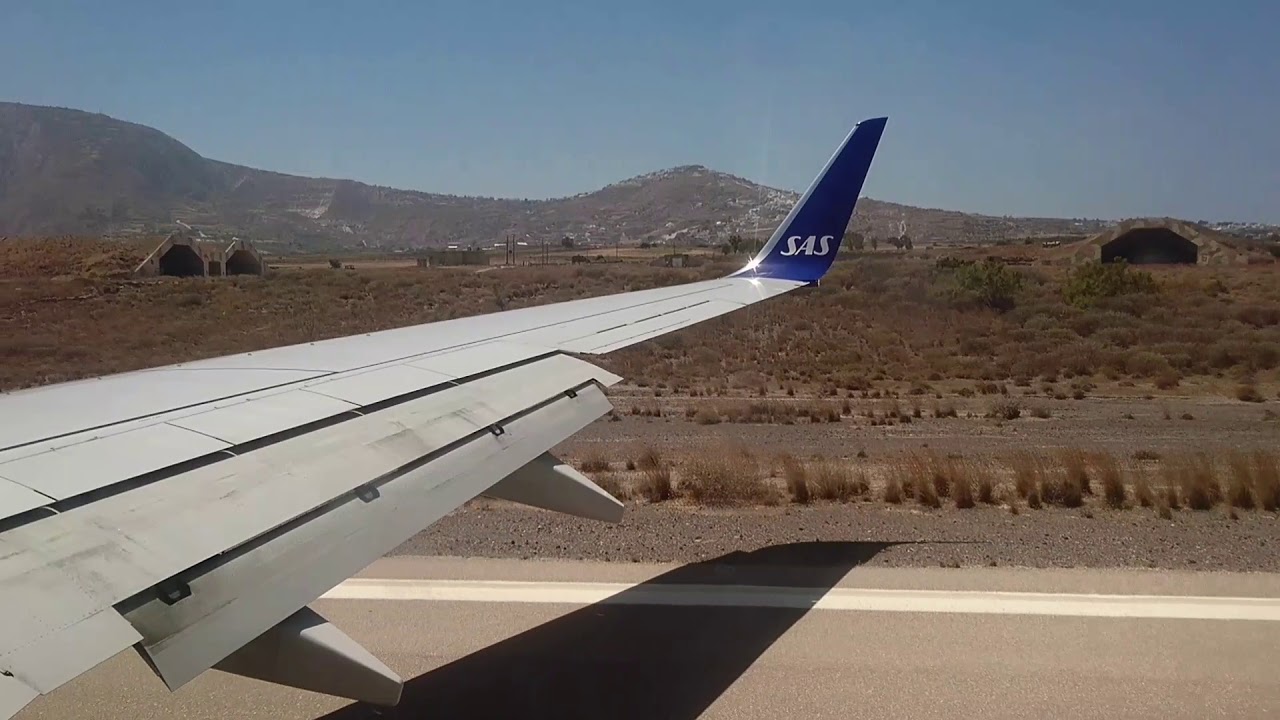 SAS takeoff Santorini